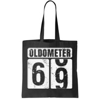 Oldometer 69 Vintage Funny 69th Birthday Gift Idea Tote Bag