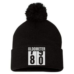 Oldometer 60 Years Pom Pom 12in Knit Beanie