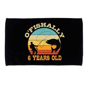 OFishally 6 Years Old Fishing Birthday Theme Party 6th Microfiber Hand Towel