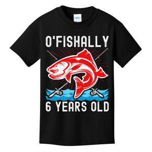 OFishally 6 Years Old Funny Birthday Fishing Kids T-Shirt