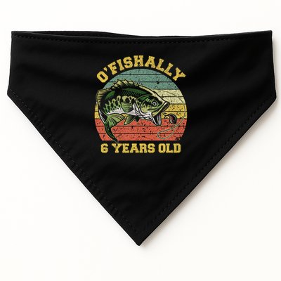 O'fishally 6 Years Old Fishing Birthday Theme Party 6th USA-Made Doggie Bandana