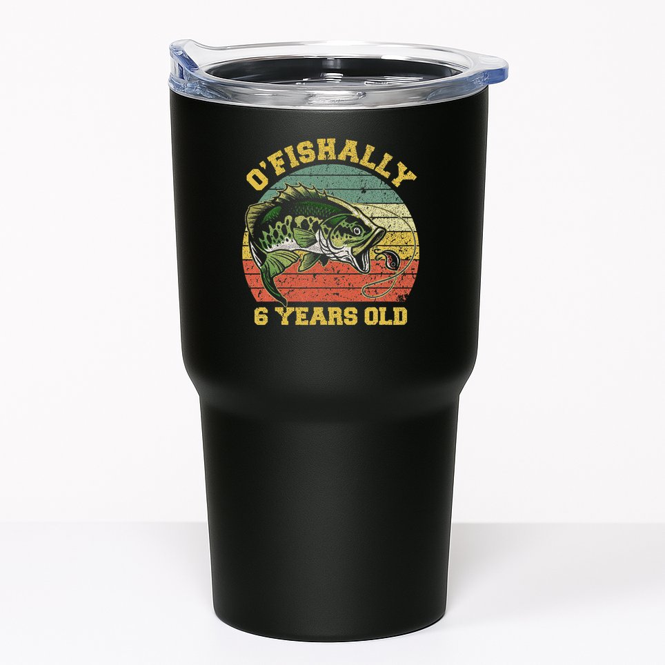 O'fishally 6 Years Old Fishing Birthday Theme Party 6th Tumbler