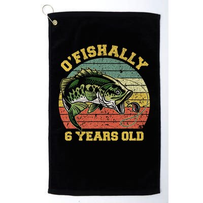 O'fishally 6 Years Old Fishing Birthday Theme Party 6th Golf Towel