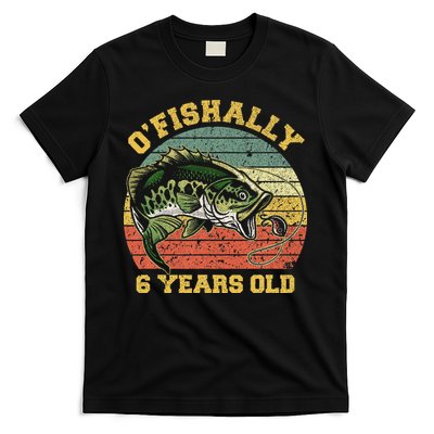 OFishally 6 Years Old Fishing Birthday Theme Party 6th T-Shirt