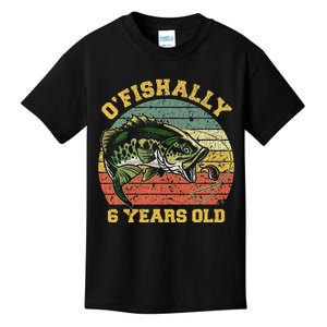 OFishally 6 Years Old Fishing Birthday Theme Party 6th Kids T-Shirt