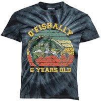 OFishally 6 Years Old Fishing Birthday Theme Party 6th Kids Tie-Dye T-Shirt