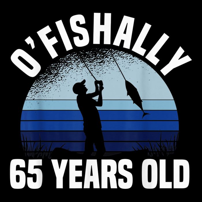 Ofishally 65 Years Old Fisherman 65th Birthday Fishing Button