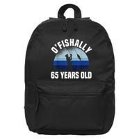 Ofishally 65 Years Old Fisherman 65th Birthday Fishing 16 in Basic Backpack