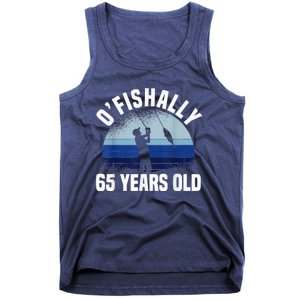 Ofishally 65 Years Old Fisherman 65th Birthday Fishing Tank Top