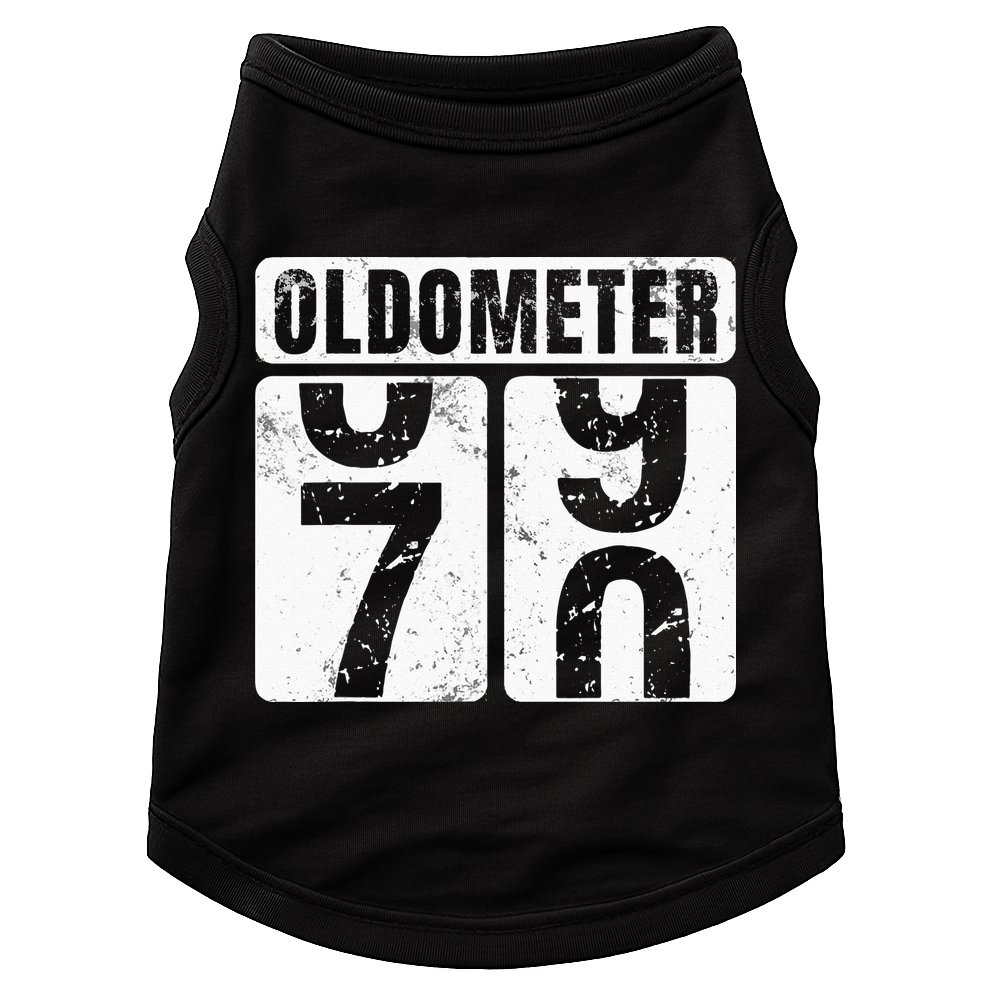 Oldometer 70 Vintage Funny 70th Birthday Gift Idea Doggie Tank