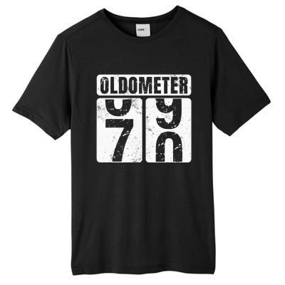 Oldometer 70 Vintage Funny 70th Birthday Gift Idea Tall Fusion ChromaSoft Performance T-Shirt