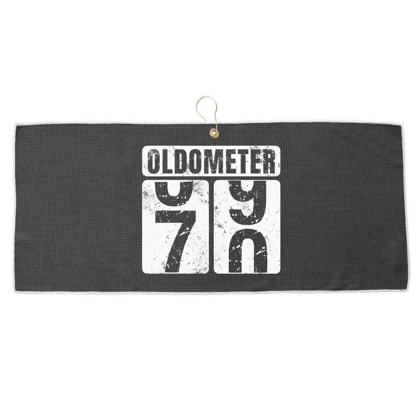 Oldometer 70 Vintage Funny 70th Birthday Gift Idea Large Microfiber Waffle Golf Towel