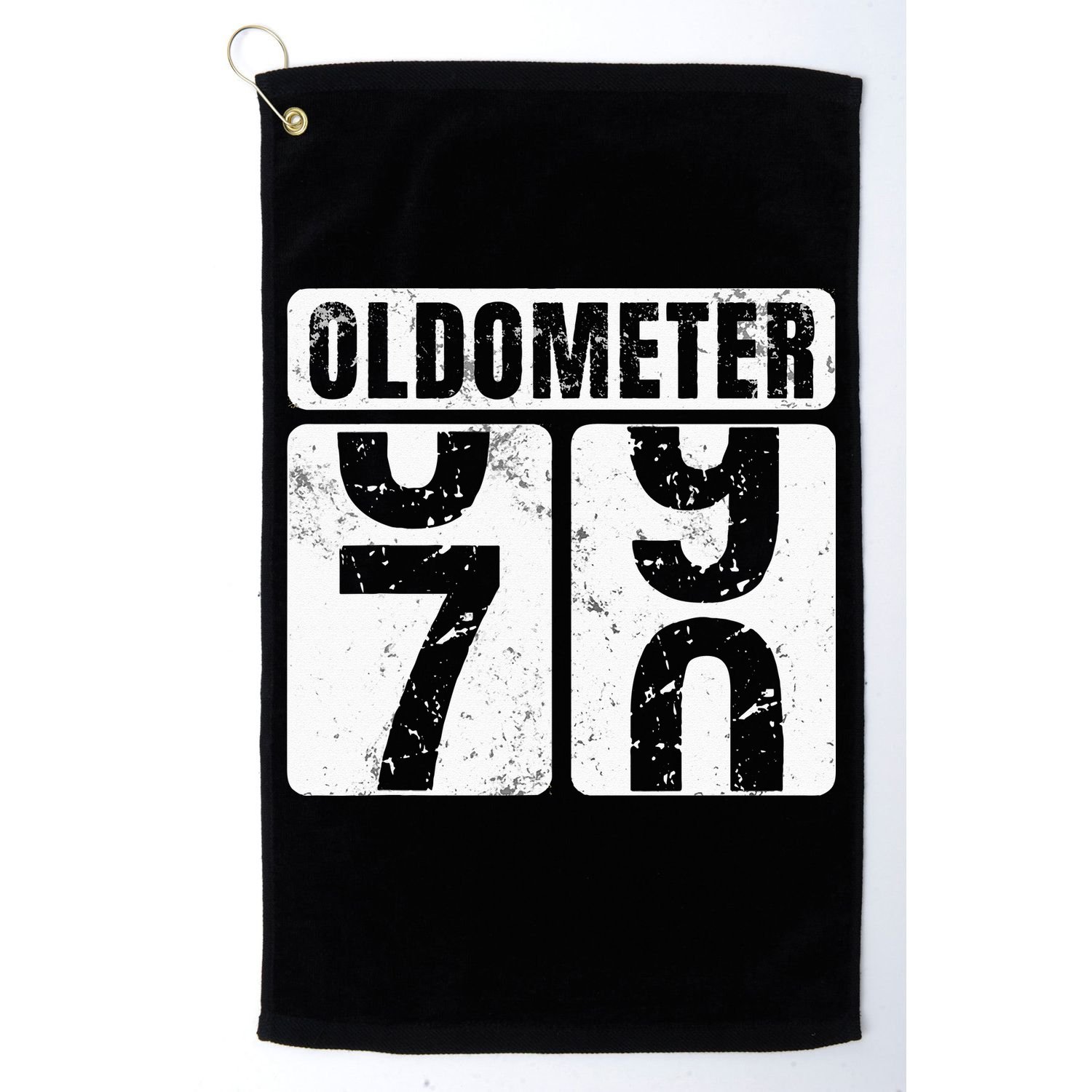 Oldometer 70 Vintage Funny 70th Birthday Gift Idea Golf Towel