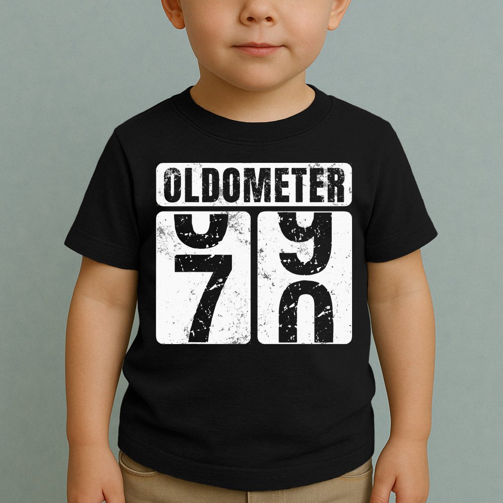 Oldometer 70 Vintage Funny 70th Birthday Gift Idea Toddler T-Shirt