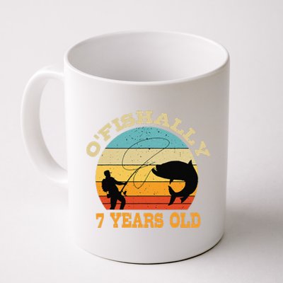 OFishally 7 Years Old Fishing Birthday Theme Party 7th Coffee Mug