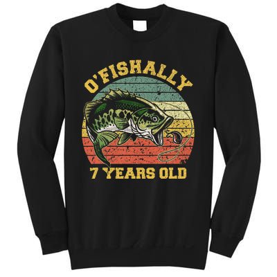 OFishally 7 Years Old Fishing Birthday Theme Party 7th Sweatshirt