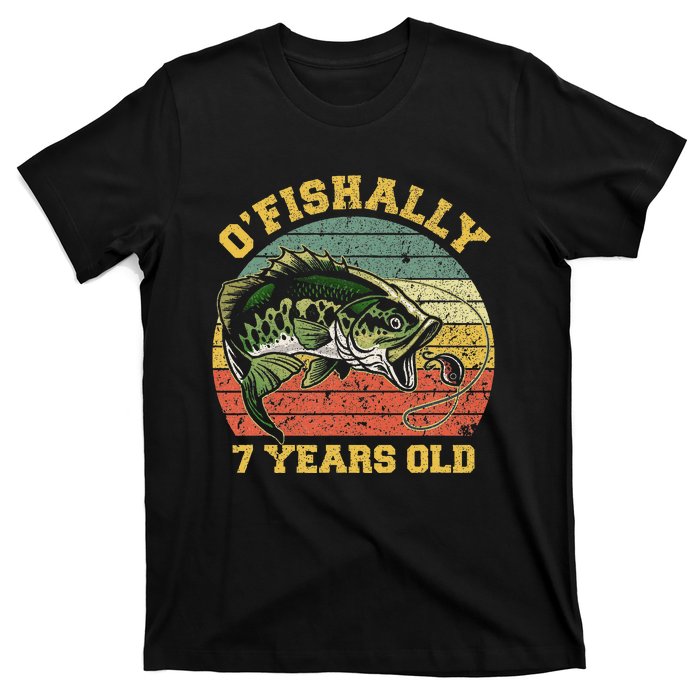 OFishally 7 Years Old Fishing Birthday Theme Party 7th T-Shirt