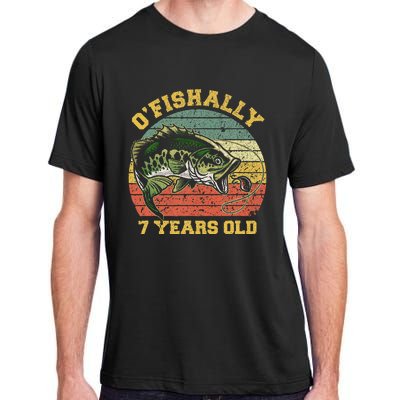 OFishally 7 Years Old Fishing Birthday Theme Party 7th Adult ChromaSoft Performance T-Shirt