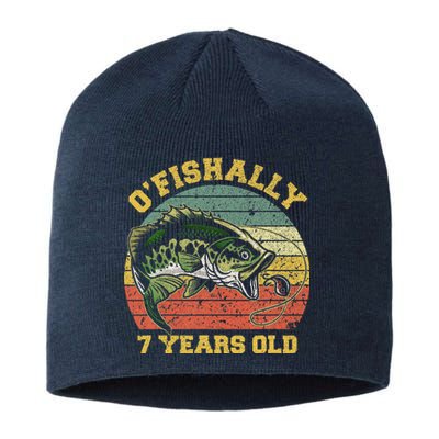 OFishally 7 Years Old Fishing Birthday Theme Party 7th Sustainable Beanie