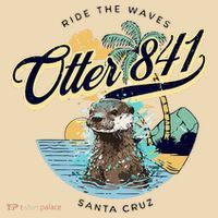 Otter 841 Surfing Otter 841 California Surf Board Otter 841 Drawstring Bag