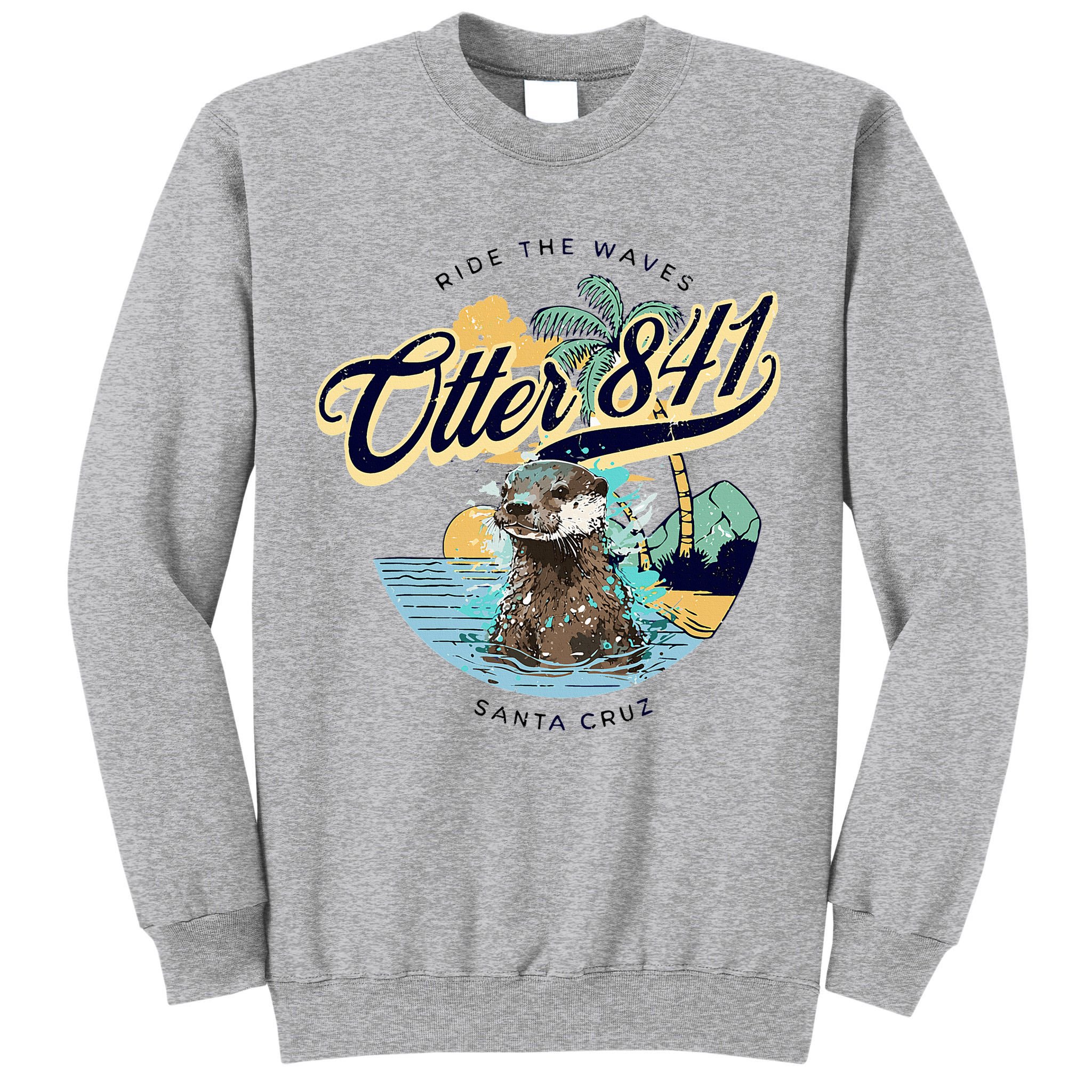 Otter 841 Surfing Otter 841 California Surf Board Otter 841 Tall Sweatshirt