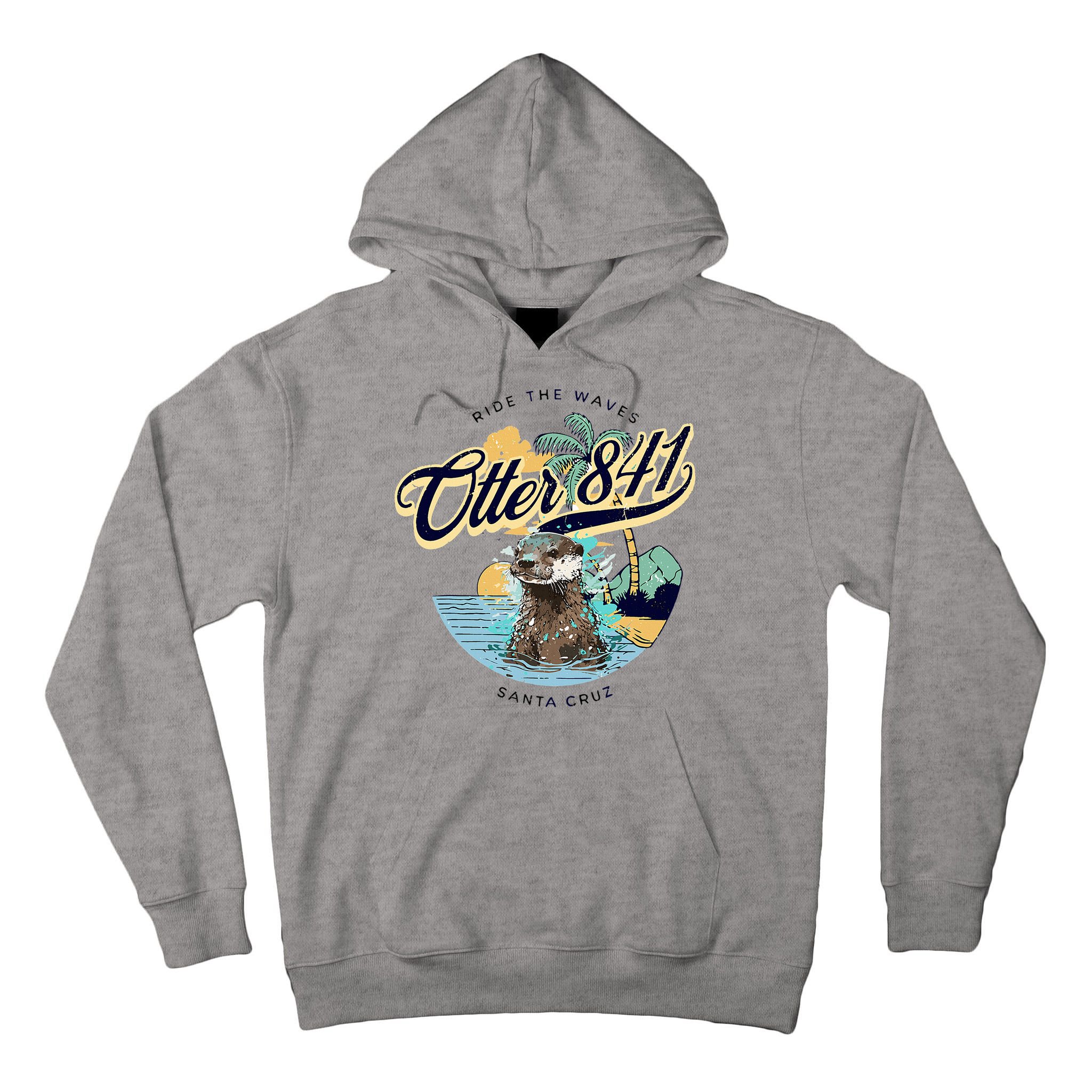 Otter 841 Surfing Otter 841 California Surf Board Otter 841 Tall Hoodie