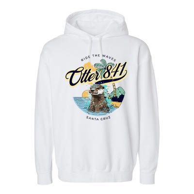 Otter 841 Surfing Otter 841 California Surf Board Otter 841 Garment-Dyed Fleece Hoodie