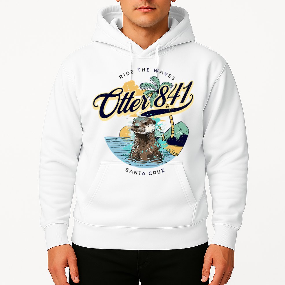 Otter 841 Surfing Otter 841 California Surf Board Otter 841 Hoodie