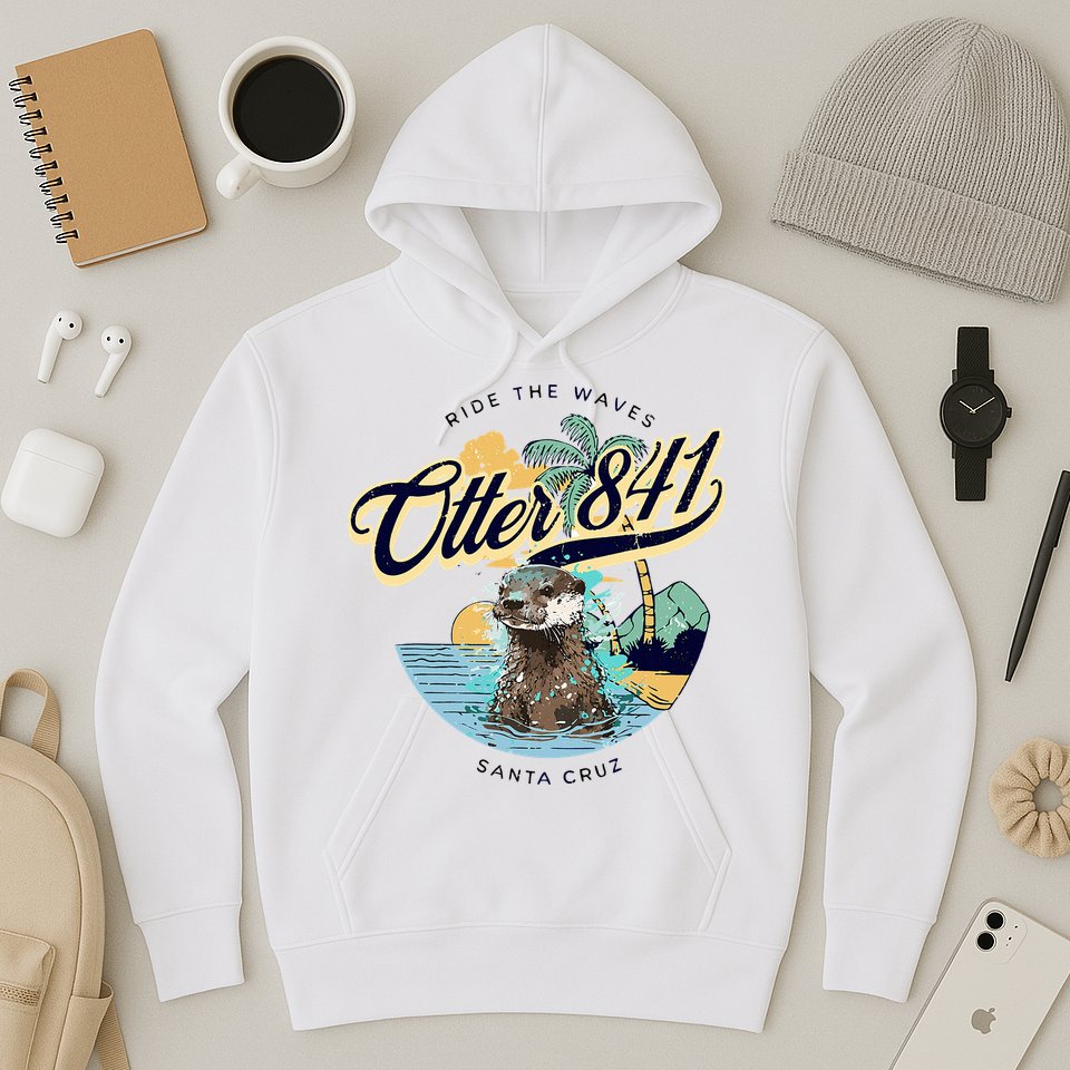 Otter 841 Surfing Otter 841 California Surf Board Otter 841 Hoodie