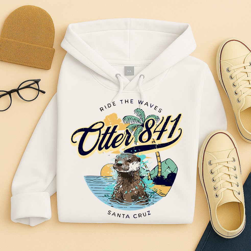 Otter 841 Surfing Otter 841 California Surf Board Otter 841 Hoodie