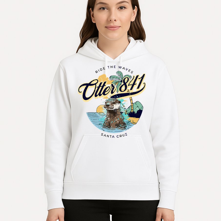 Otter 841 Surfing Otter 841 California Surf Board Otter 841 Hoodie