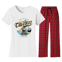 Otter 841 Surfing Otter 841 California Surf Board Otter 841 Women's Flannel Pajama Set