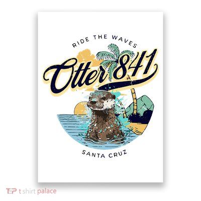 Otter 841 Surfing Otter 841 California Surf Board Otter 841 Poster