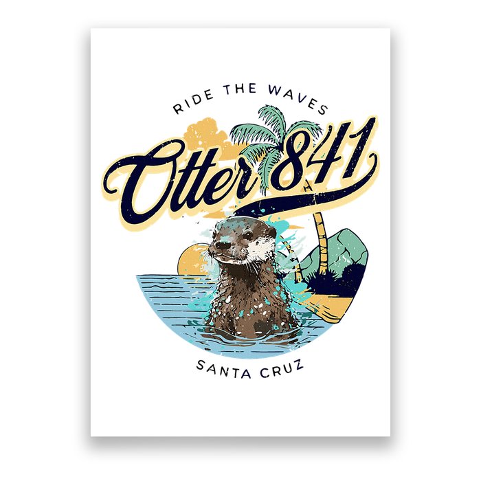 Otter 841 Surfing Otter 841 California Surf Board Otter 841 Poster