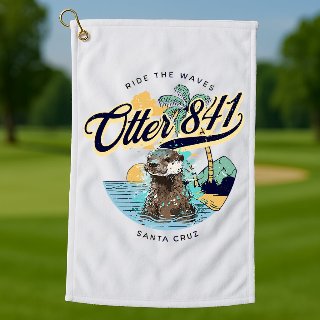 Otter 841 Surfing Otter 841 California Surf Board Otter 841 Golf Towel