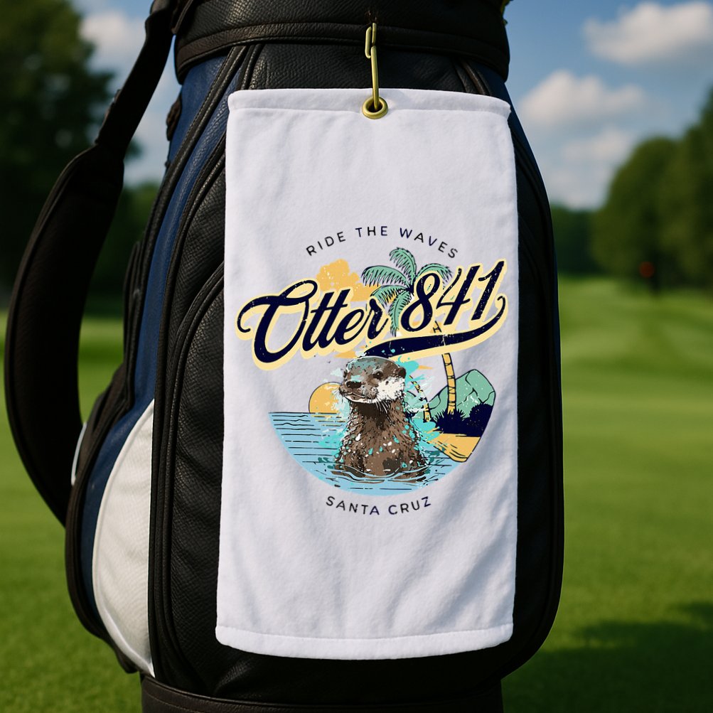 Otter 841 Surfing Otter 841 California Surf Board Otter 841 Golf Towel