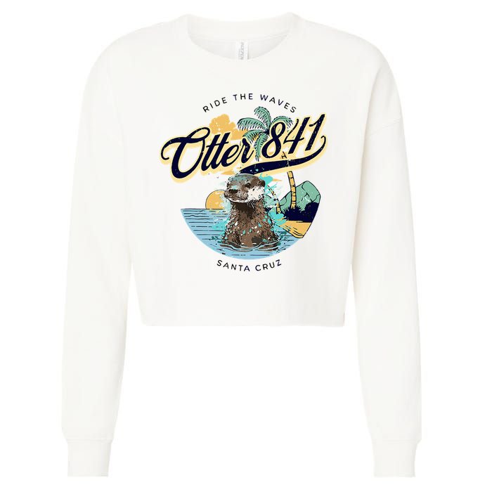 Otter 841 Surfing Otter 841 California Surf Board Otter 841 Cropped Pullover Crew