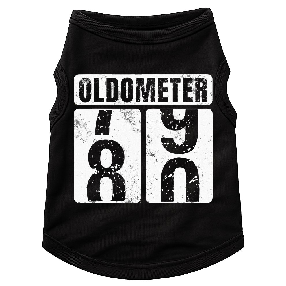 Oldometer 80 Vintage Funny 80th Birthday Gift Idea Doggie Tank