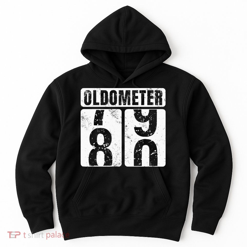 Oldometer 80 Vintage Funny 80th Birthday Gift Idea Hoodie