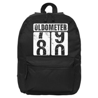 Oldometer 80 Vintage Funny 80th Birthday Gift Idea 16 in Basic Backpack