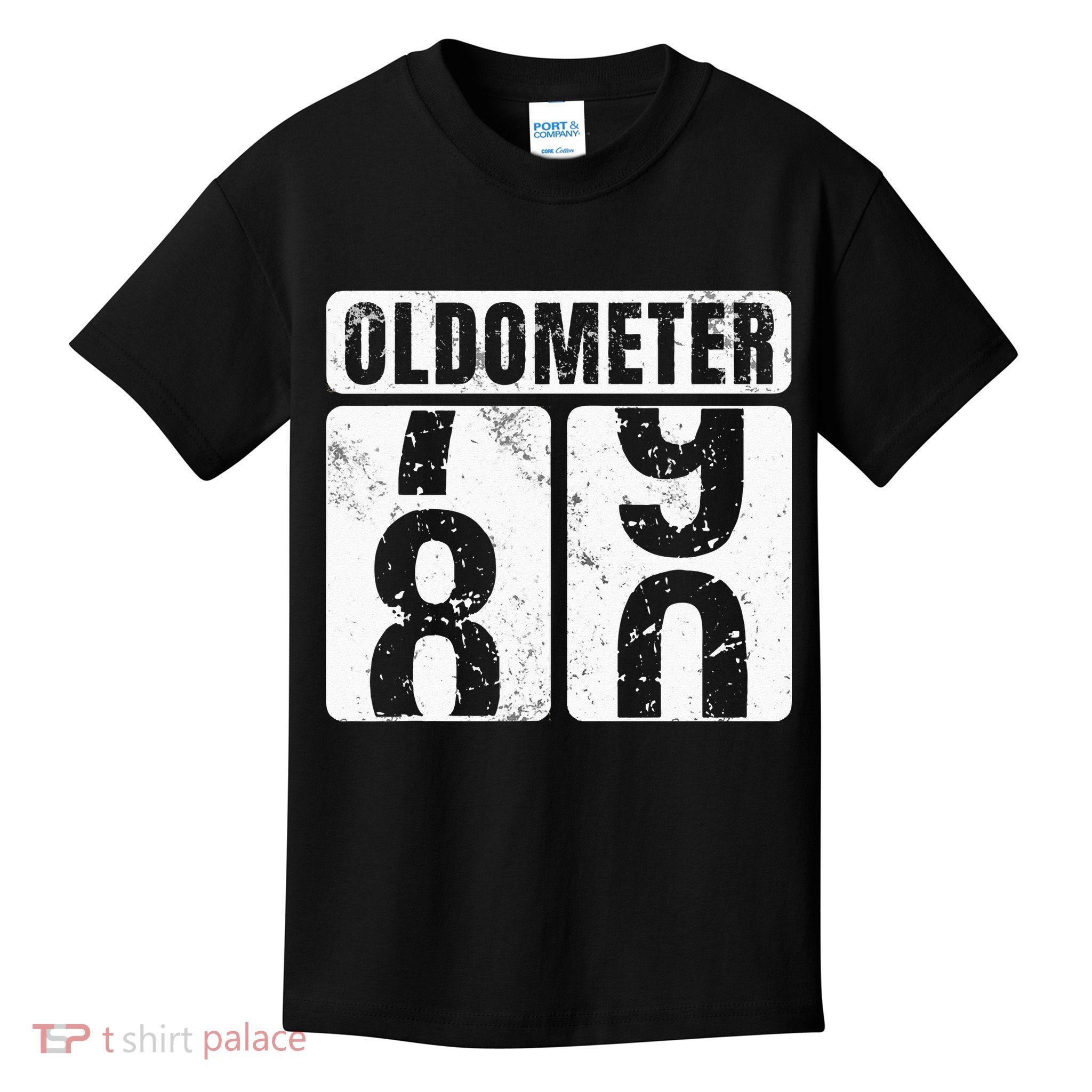 Oldometer 80 Vintage Funny 80th Birthday Gift Idea Kids T-Shirt