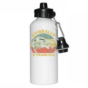 OFishally 8 Years Old Fishing Birthday Theme Party 8th Aluminum Water Bottle