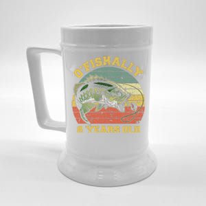 OFishally 8 Years Old Fishing Birthday Theme Party 8th Beer Stein