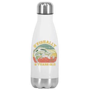 OFishally 8 Years Old Fishing Birthday Theme Party 8th Stainless Steel Insulated Water Bottle