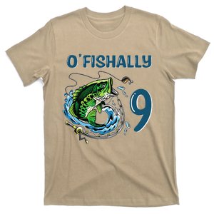 OFishally 9 Years Old Fisherman 9th Birthday Fishing T-Shirt