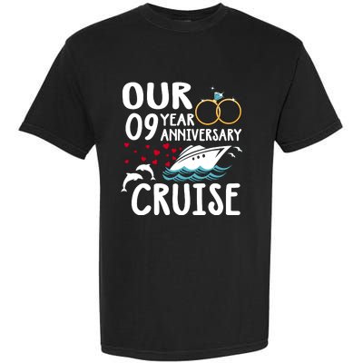 Our 9 Year Anniversary Cruise Trip Wedding Marriage Couple Garment-Dyed Heavyweight T-Shirt