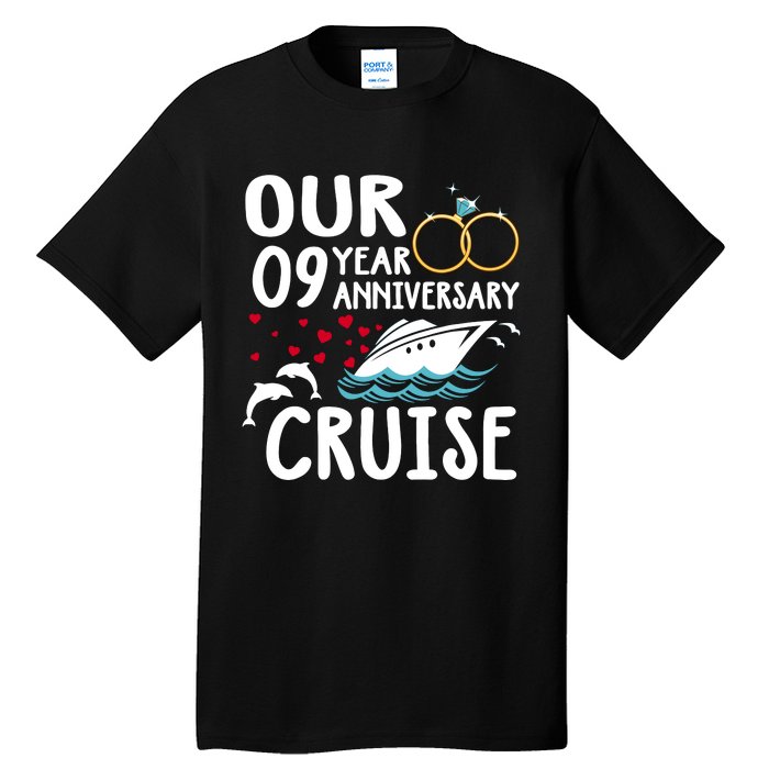 Our 9 Year Anniversary Cruise Trip Wedding Marriage Couple Tall T-Shirt