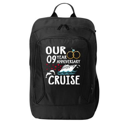 Our 9 Year Anniversary Cruise Trip Wedding Marriage Couple City Backpack