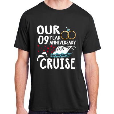 Our 9 Year Anniversary Cruise Trip Wedding Marriage Couple Adult ChromaSoft Performance T-Shirt