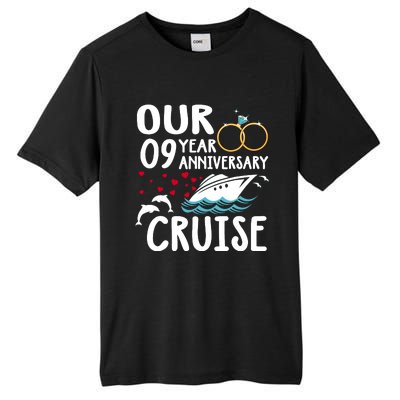 Our 9 Year Anniversary Cruise Trip Wedding Marriage Couple Tall Fusion ChromaSoft Performance T-Shirt